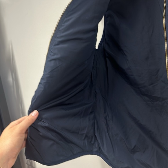 J. Crew Excursion Quilted Down Vest Buffalo Plaid Navy/Ivory size XS - Picture 6 of 6